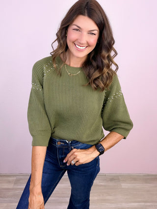 Added Edge Sweater (Olive)