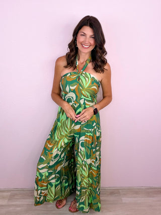 Spring Fling Halter Neck Jumpsuit