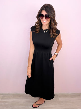 Elevated Throw On Midi Dress