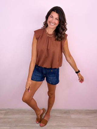 True Chic Bubble Top (Brown)