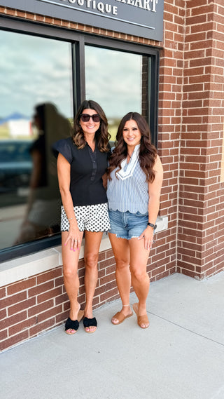 Polka Perfect Scallop Shorts