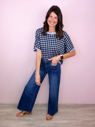 MICA Front Pocket Wide Leg Denim
