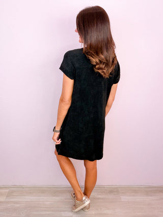 Easy Edit Corduroy Dress - Black