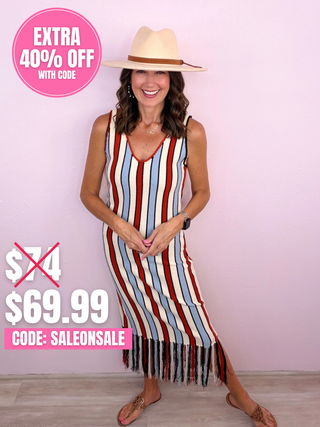 Boardwalk Fringe Midi Dress