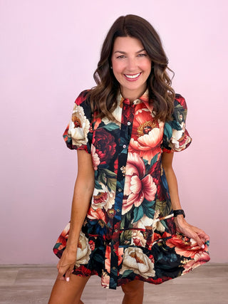 Scarlet Garden Dress (Black)