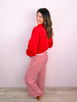 Premium FA LA LA Applique Patch Mock-neck Sweatshirt