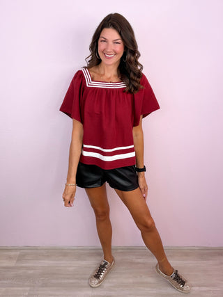 Everyday Rally Top (Maroon)