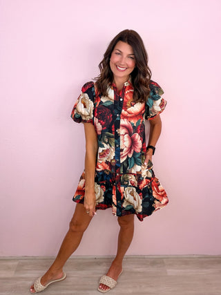 Scarlet Garden Dress (Black)