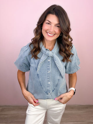 Statement Maker Denim Top