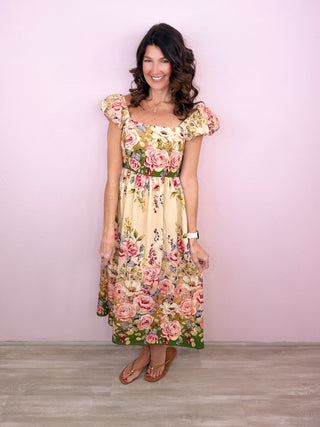 Garden Picnic Midi Dress