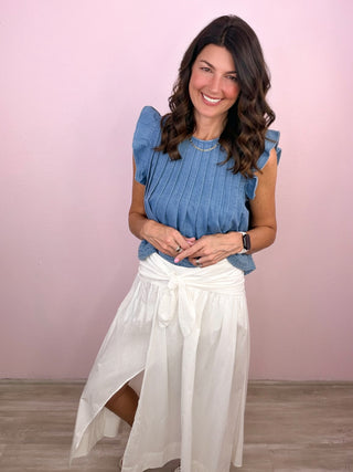 Effortless Moment Maxi Skirt (Ivory)