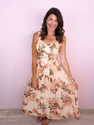 Blushing Bloom Midi Dress