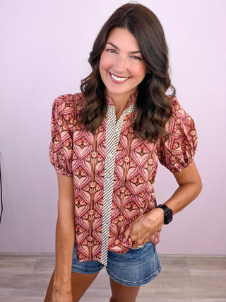 Gather & Grace Top (Brown)