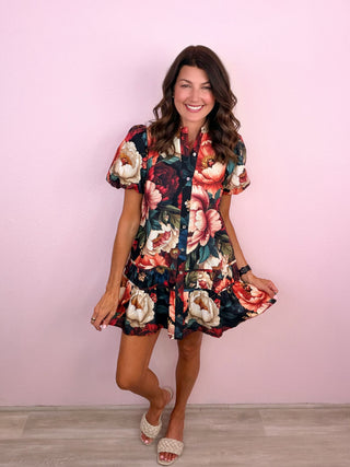 Scarlet Garden Dress (Black)