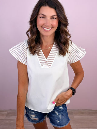 Sweet Stitch Top (Ivory)