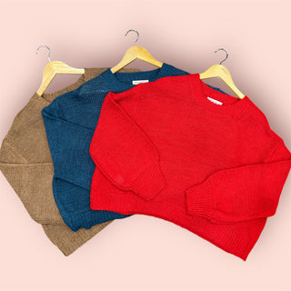 True Style Solid Sweater