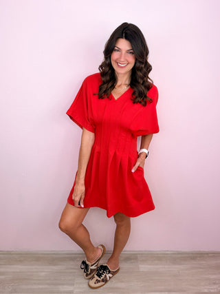 Confident Chic Dress (Red)