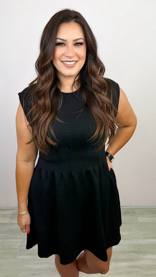 Elevated Throw On Dress (Black)