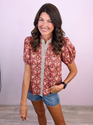 Gather & Grace Top (Brown)
