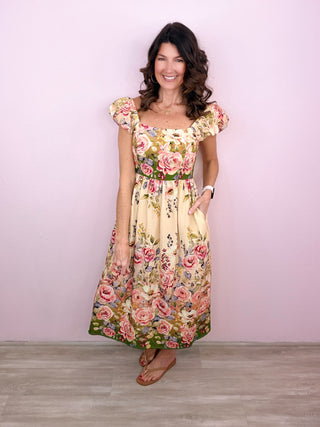 Garden Picnic Midi Dress