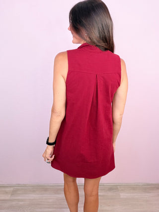 Signature Shift Dress (Crimson)