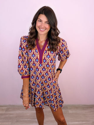 Own The Day Dress (Wine)