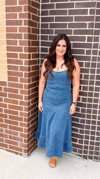 Darling Moment Denim Midi