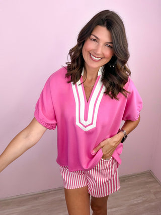 Effortless Details Top (Pink)