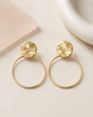 Golden Glow Statement Earrings