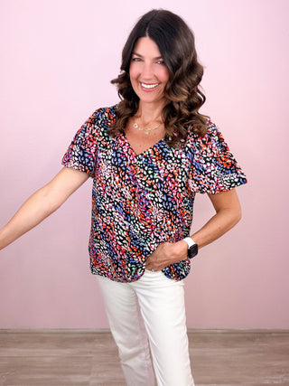 Color Rush Leopard Top
