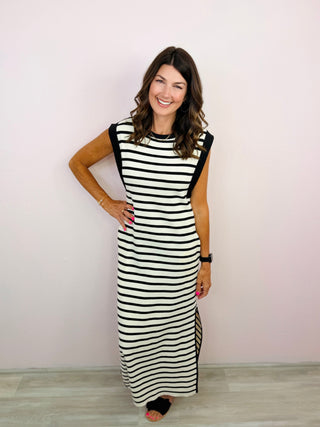 Clean Lines Midi Dress (Cream)