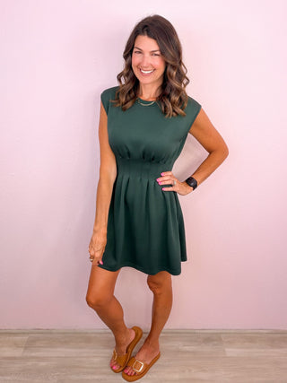 Elevated Throw On Dress (Forest)