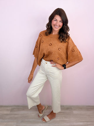 Lucky You Shortsleeve Sweater Top