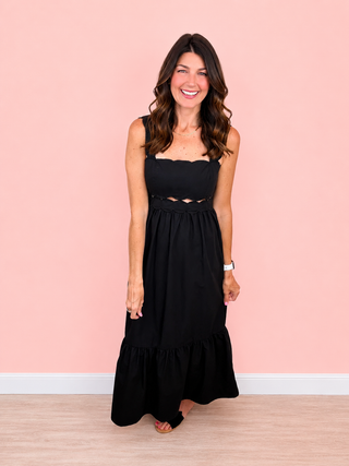 Sweet Details Maxi Dress (Black)