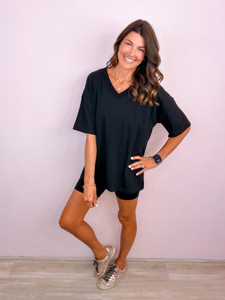 Off-Duty Relaxed Shorts Set - Black