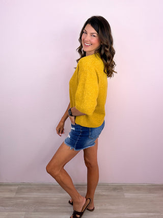 Everyday Luxe Knit Top (Chartreuse)