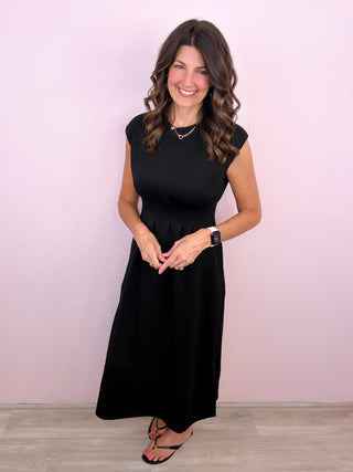 Elevated Throw On Midi Dress