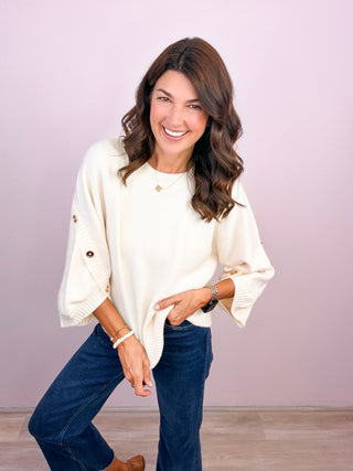 The Easy Elegance Sweater - Cream