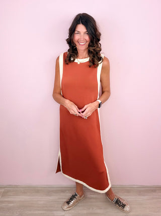 Varsity Style Midi Dress