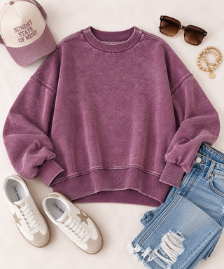 The Everyday Essential Sweatshirt - Purple