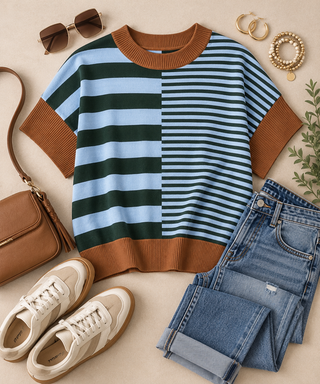 The Mixed Signals Stripe Sweater Top