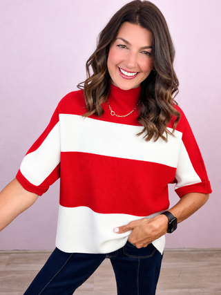 Cafe Chic Sweater - Red