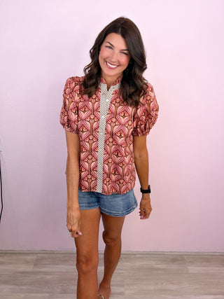 Gather & Grace Top (Brown)