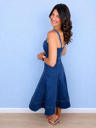 Darling Moment Denim Midi