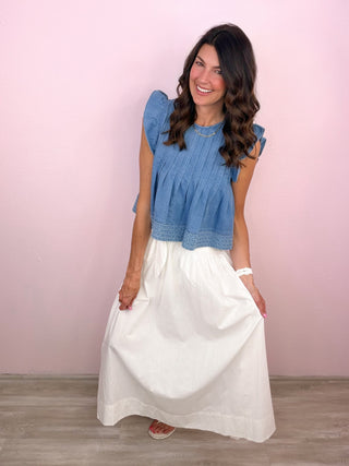 Effortless Moment Maxi Skirt (Ivory)