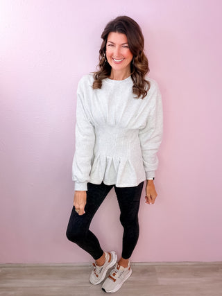 Structured Peplum Pullover