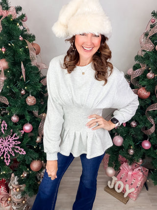 Structured Peplum Pullover