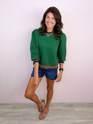 The Ivy League Ruffle Top
