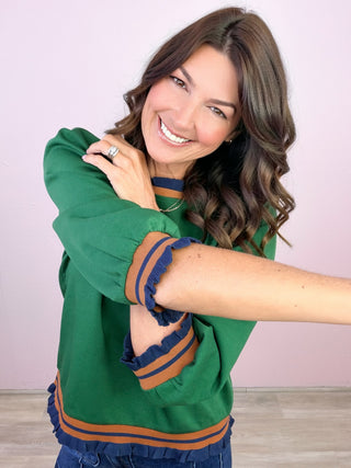 The Ivy League Ruffle Top
