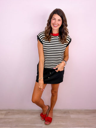 Put Together Knit Top (Black)